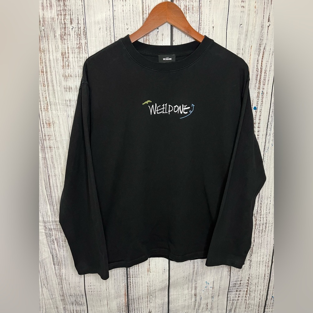 WE11DONE Graphic Shirt Long Sleeve Size Small